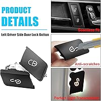 Vista 4 de Jaronx Compatible con interruptor de bloqueo de puerta Mercedes Benz, botón de desbloqueo para B W246, Clase C W204, Clase E W212, ML W166, CLA