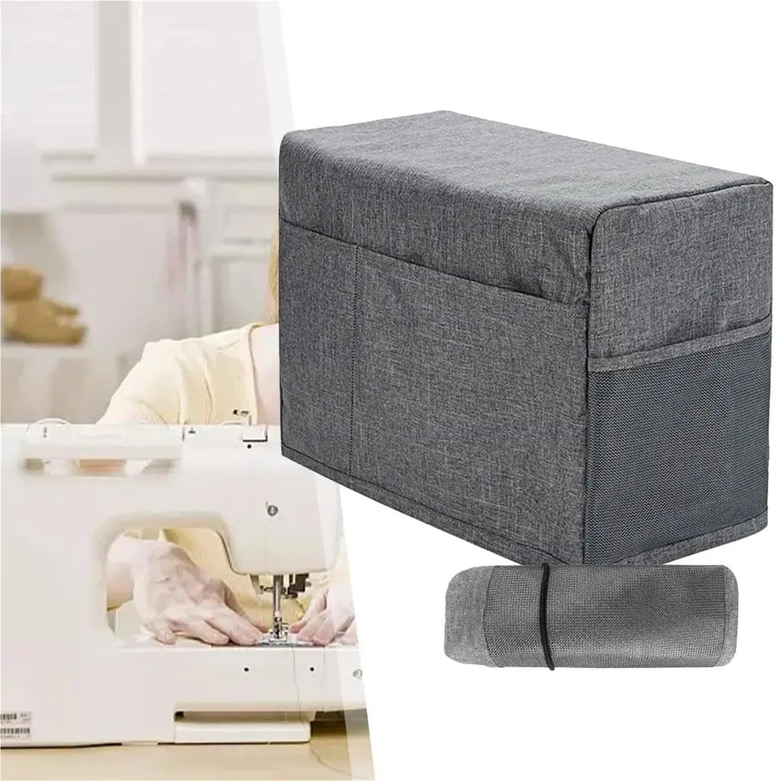 Bolsa Para Máquina De Coser Funda protectora for máquina de coser con bolsillos, Protector plegable for principiantes, la mayoría de los accesorios de costura estándar