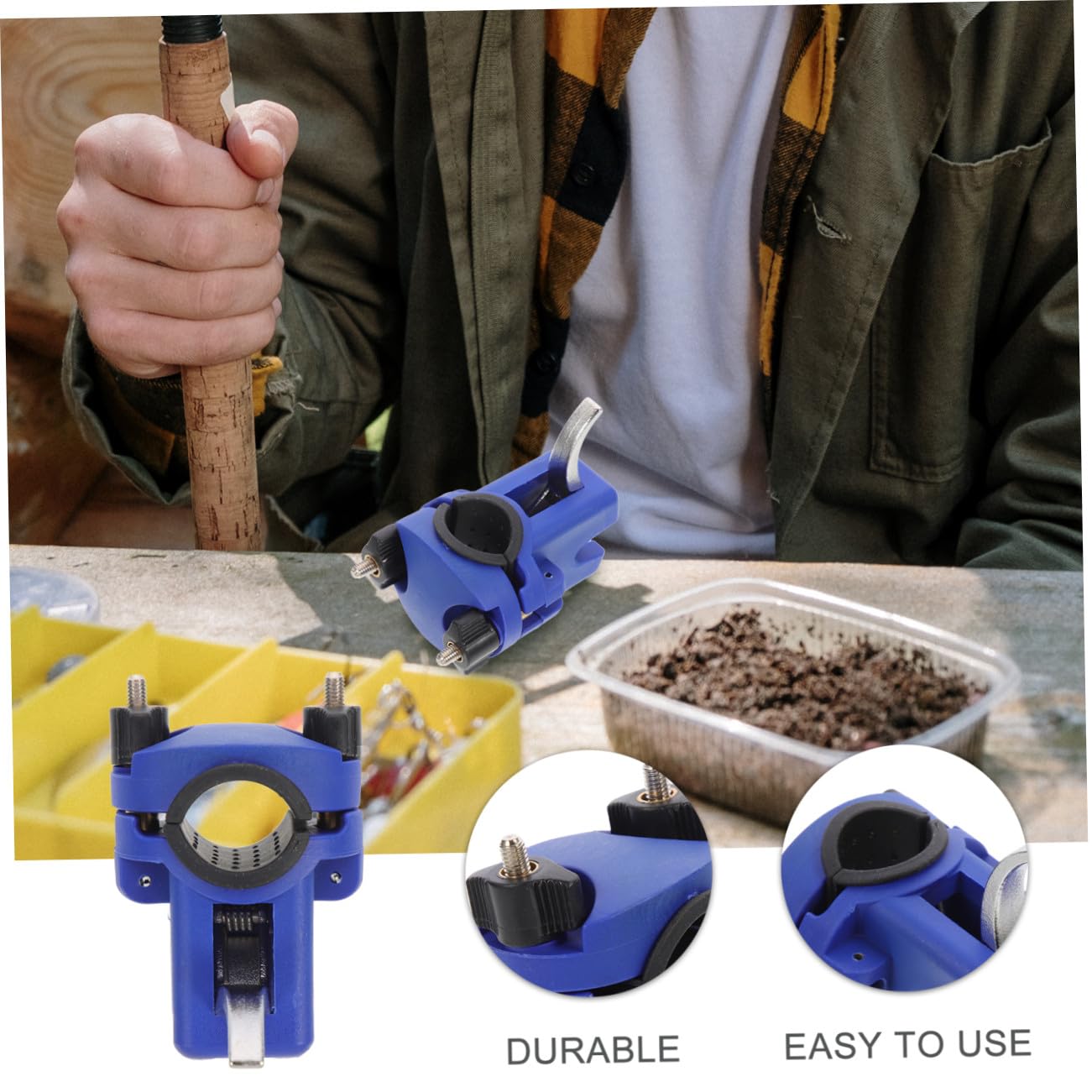 ABOOFAN 2 Pezzi Portacanna Portatile Per Kayak Da Pesca Supporto Per Canna Da Pesca Accessorio Per Barca Compatto Leggero Robusto Design Robusto