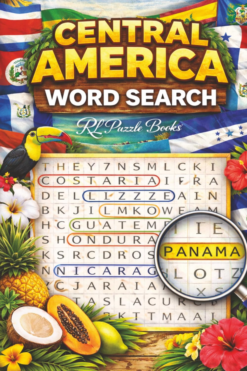 Central America Word Search: Geography Puzzle Book for Adults & Teens Featuring Countries, Culture, Landmarks, Travel and Relaxing Brain Games