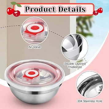 6 Set Stainless Steel Bowls for Kitchen,12oz Stainless Steel Bowl with Lids,Double Walled Insulated Soup Bowl, Metal Serving Eating Bowls for Snack,Cereal, Rice,Hot and Cold Food