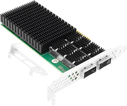 Vogzone 100GbE SmartNIC Card for Mellanox MCX623106AN-CDAT, PCIe 4.0 x16 100Gb Ethernet NIC with Mellanox ConnectX6 Dx EN Chipset, Dual QSFP56 Network Card Support RDMA