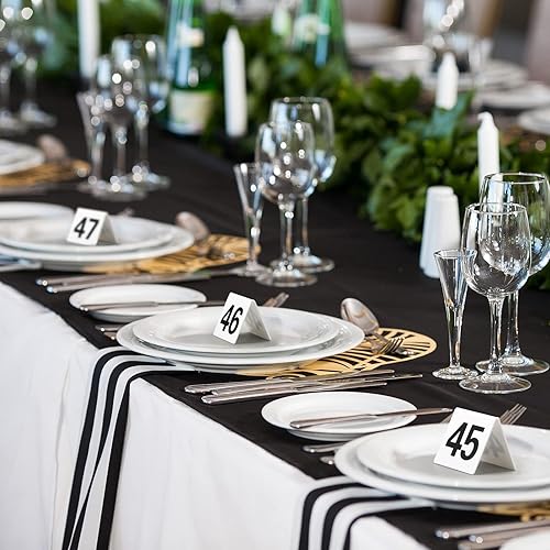 Miniatura 4 de Tuanse 100 piezas de números de mesa acrílicos del 1 al 100 tarjetas minimalistas de doble cara para mesa de restaurante, boda, tienda de campaña
