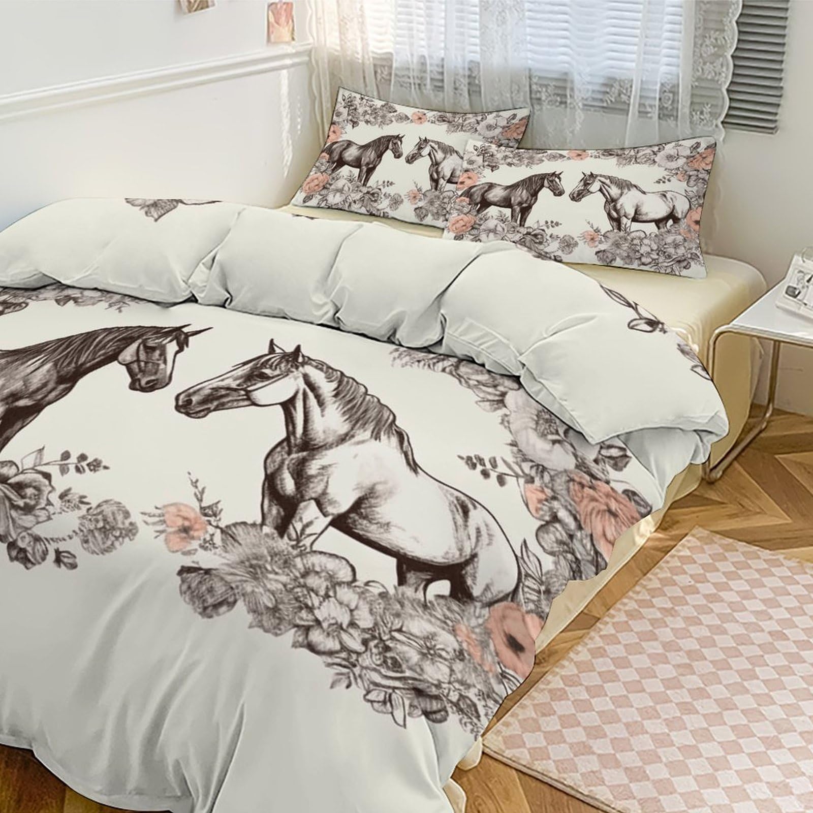 Housse de couette anti-transpiration grand lit respirante et douce