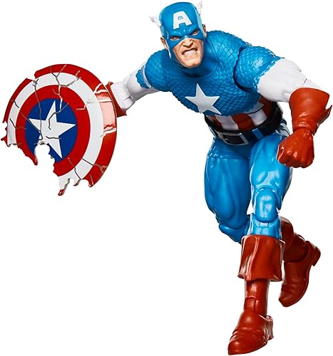 Miniatura 5 de Marvel - Figura de acción coleccionable con escudo de la Serie de cómics Captain America Avengers Retro Secret Wars, 6 pulgadas