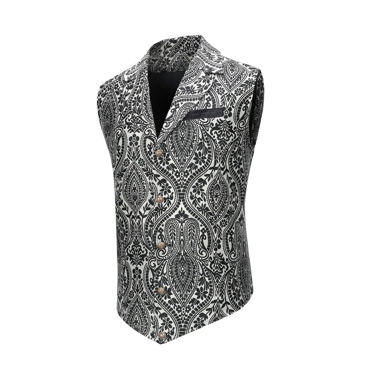 Allthemen Gilet de Costume Homme Gothique Steampunk Veston Formel Paisley pour Fête de Mariage