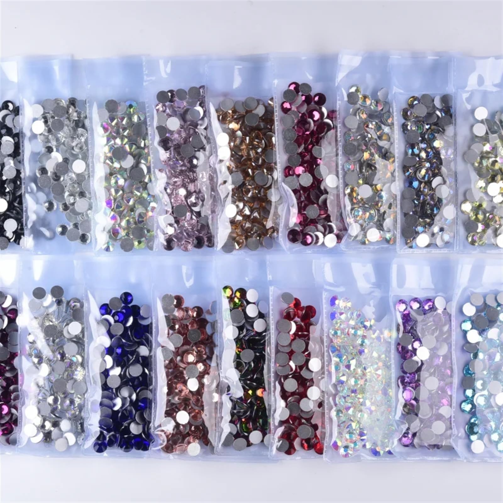 Hotfix Strasssteine Flatback Strasssteine, Kristall AB Glitter Strass Glas Nicht Flatback Diamant Nail Art Dekorationen for Dekoration 144 stücke