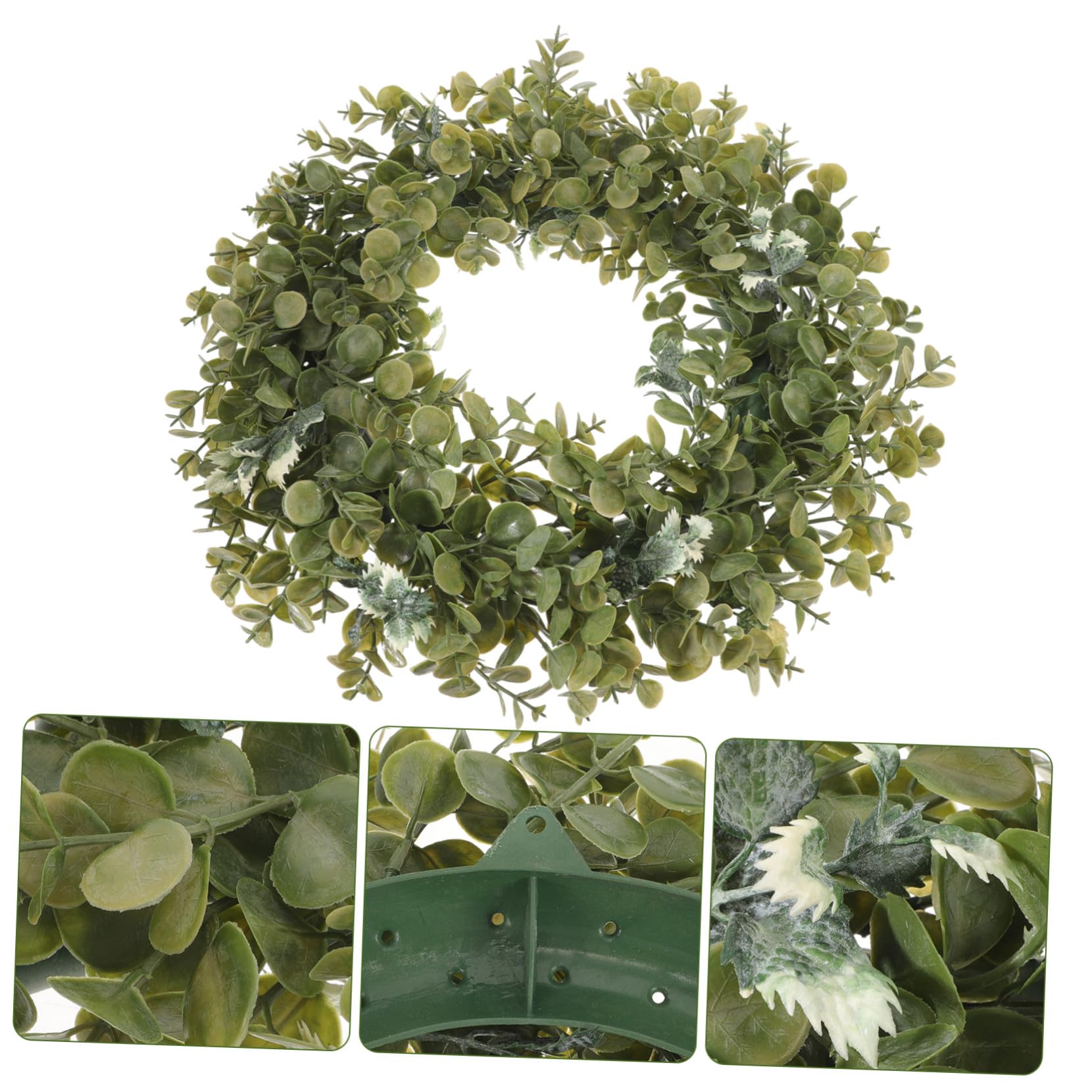 Ghirlanda Decorativa di Eucalipto Verde Artificiale Stile Americano in Plastica, senza Necessità di Potatura o Annaffiatura, per Decorazione Matrimoniale e Ambienti Esterni