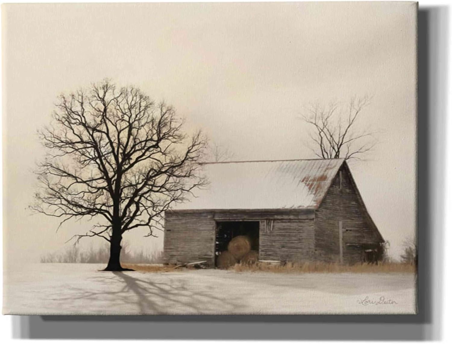 Epic Graffiti 'Winter Shadows' by Lori Deiter, Canvas Wall Art, 16"x12"
