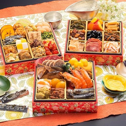 博多久松 本格定番和洋折衷おせち 六本松 6寸×3段重 全37品 2〜3人前 (12月28日着)