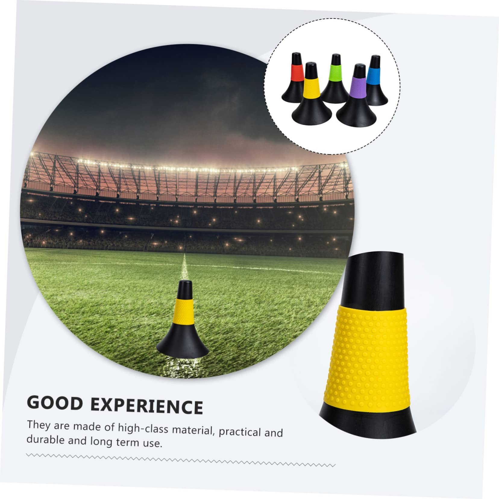 UKCOCO 5piezas Conos De Fútbol para Entrenamiento De Agilidad De Obstáculos De Práctica Vibrantes para Actividades Deportivas y Exteriores