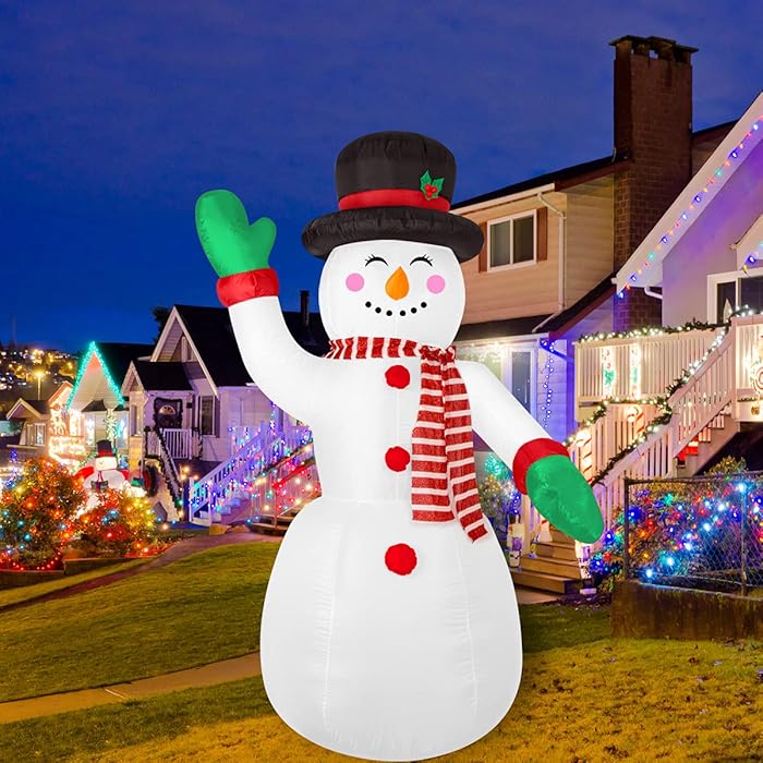 Buy FARONZE Christmas Snowman Inflatable Lighted Indoor & Outdoor Christmas Yard Decoration with