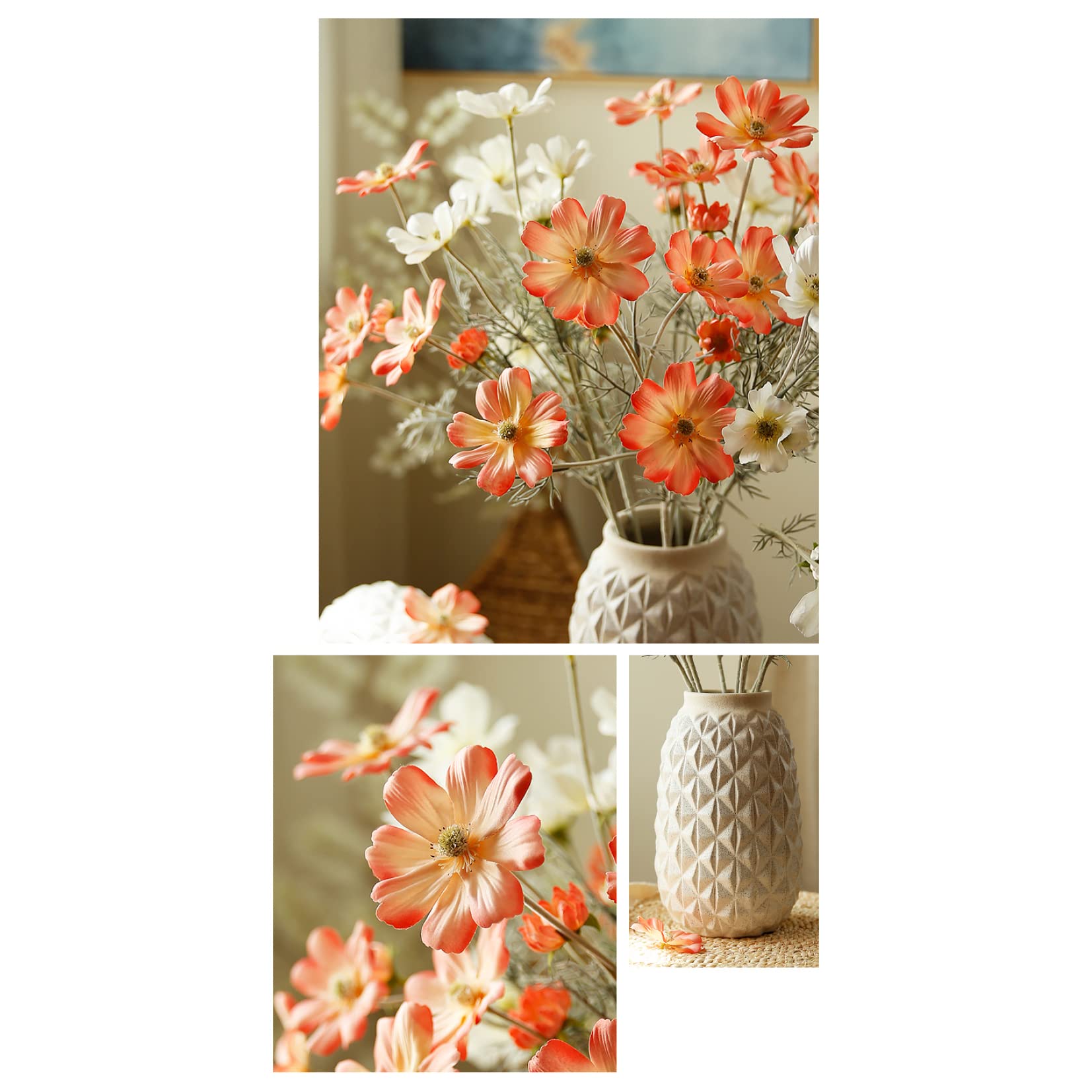 Amazon｜造花 枯れない花 アートフラワー フェイクフラワー コスモス