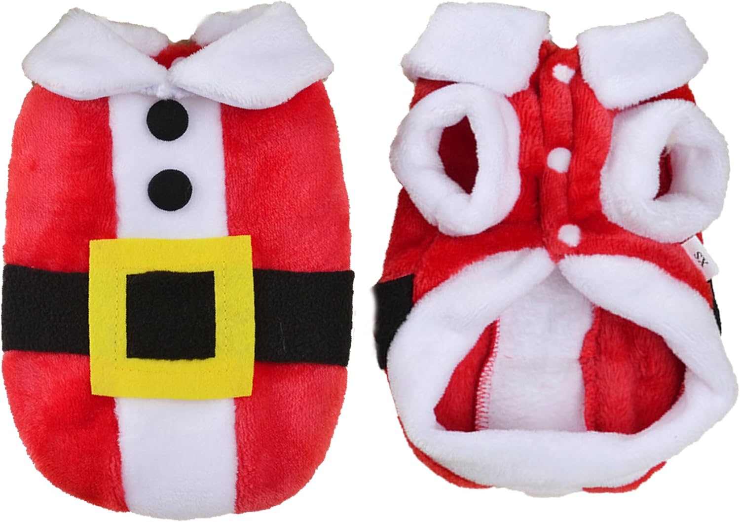 Disfraz de Santa para Perro, Abrigo Navideño de Felpa Cálido Talla L