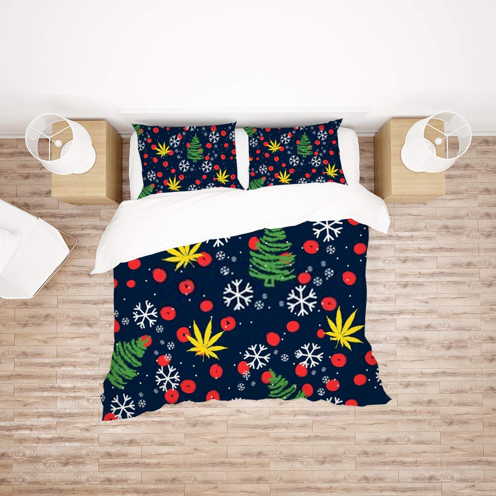 Parure de lit facile d'entretien polyester double 3 pièces pour stopper les corvées