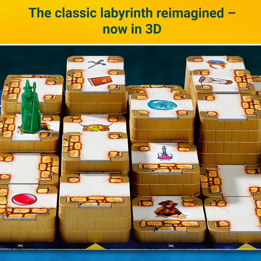 Ravensburger 3D Labyrinth - Moving Maze Family Board Game for Kids & Adults Age 7 Years Up - 2 to 4 Players
