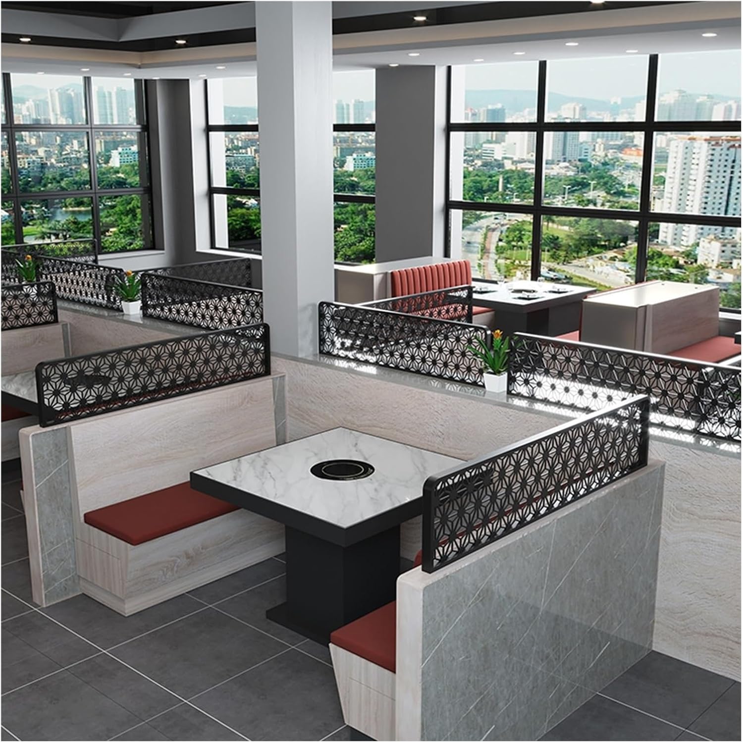 Elegant Gold HOL Out Iron Dividers for Dining & Office Spaces, Stylish Non-Fading Decorative Partitions, Easy Install 70cm Desk Separators &