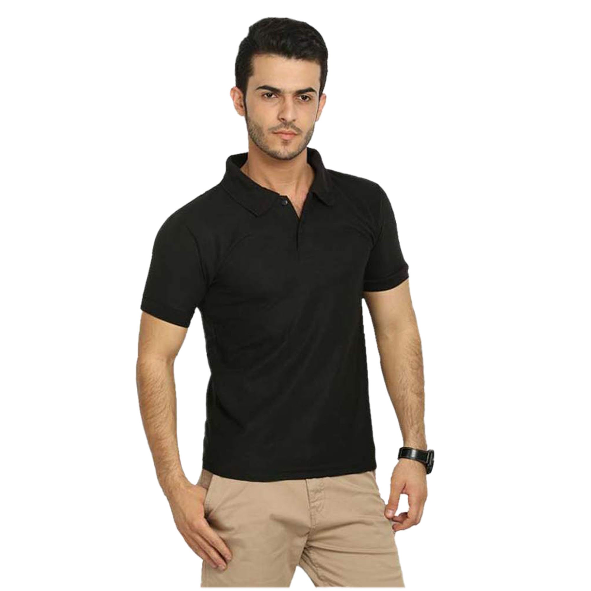 Solid Cotton Casual & Sports Polo T-Shirt – Breathable & Activewear Regular Fit(Polo-Tshirt)-image-35