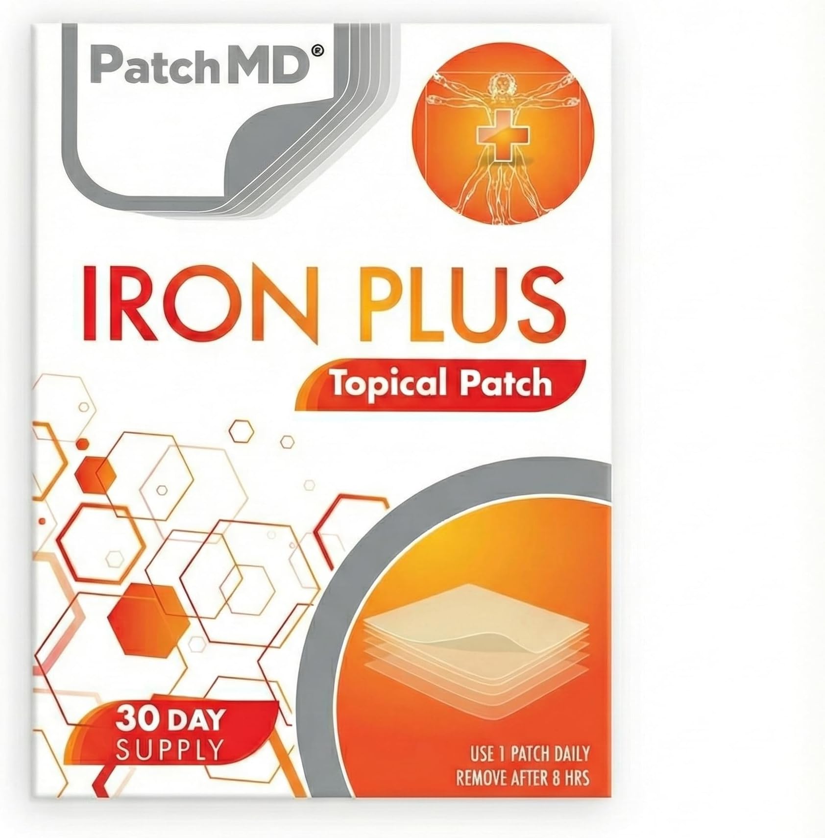 Iron Plus Topical Patches - 30 Days Supply
