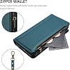 Funda Compatible con itel S25 Ultra 4G, Funda de Billetera con Cremallera y Doble Ranura para Tarjetas Compatible con itel S25 Ultra 4G Verde 7