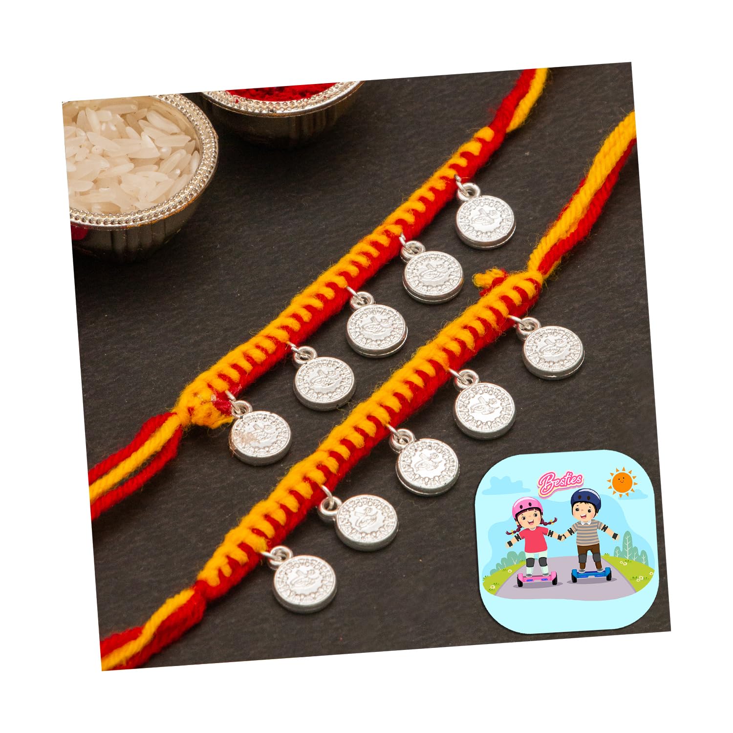 CraftVatika Rakhi Combo Set of 2 for Brother Bhaiya Men Boy,1 Fridge Magnet Handmade Moli Dora Rakhi for Brother, Premium Designer Rakhi for Brother Boy (B0CFVBCLKJ) Amazon Price History, Amazon Price Tracker