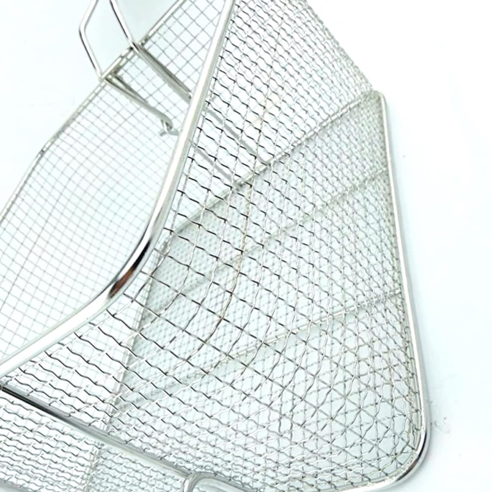 Cesta para freidora de acero inoxidable para cocina a gas y eléctrica, calidad comercial, ideal para uso en restaurantes.