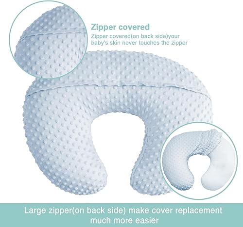 Miniatura 9 de iEvolve Funda de almohada de lactancia para lactancia materna Soporte posicionador tumbona cubierta para bebé niño niña (blanco)
