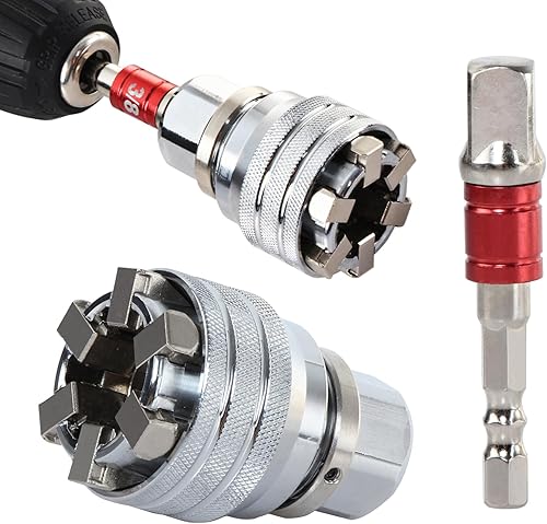 yuentoen Llave de vaso universal ajustable, funda multifuncional, enchufe de mantenimiento universal multifunción de 0.39 a 0.79 pulgadas para llave