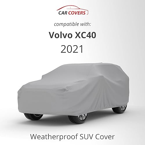 Miniatura 2 de CarCovers - Funda resistente a la intemperie para SUV, compatible con Volvo 2021-2024 XC40, cubierta para exteriores, con bloqueo de cable