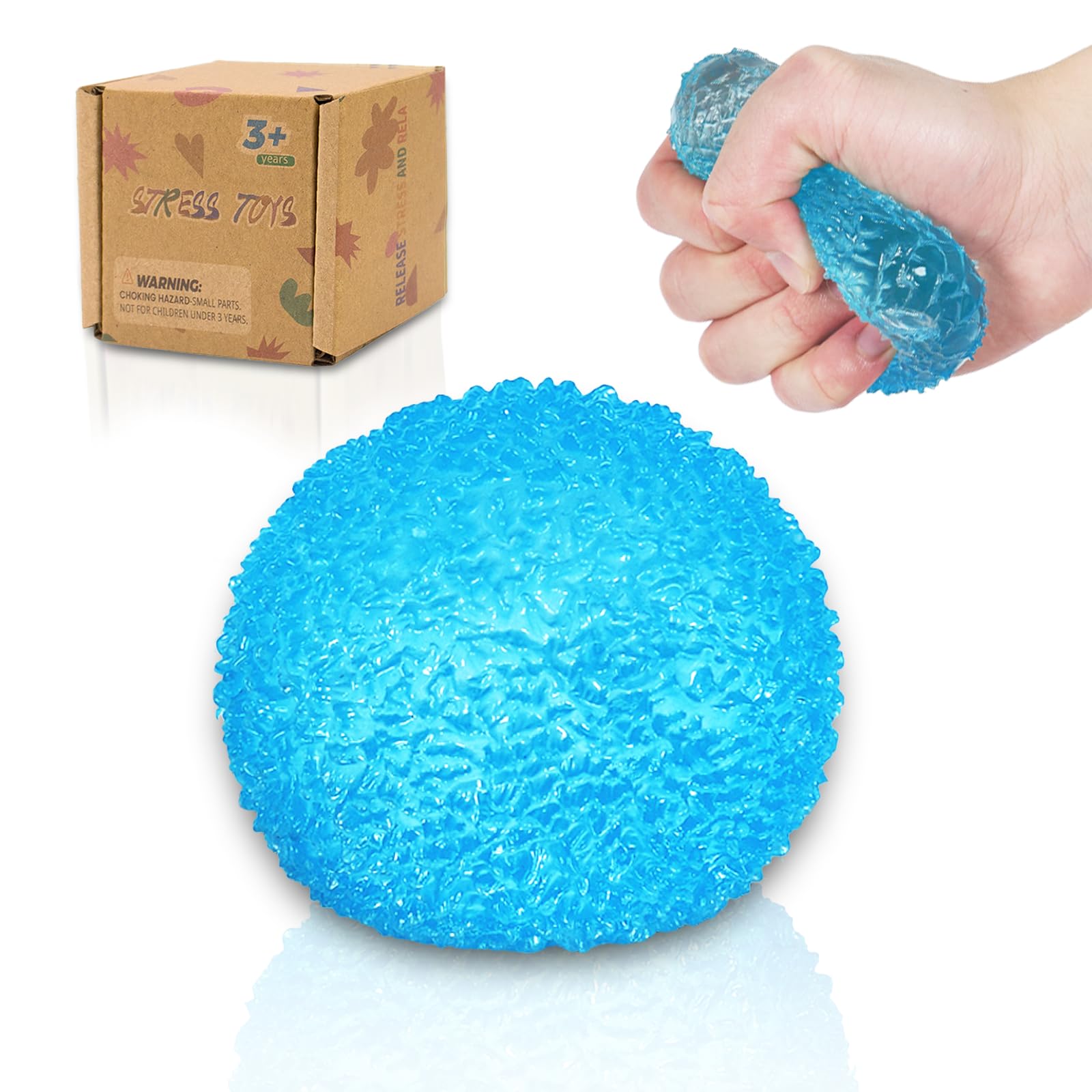 Graphinza Squeeze Toys for Kids, 2.36in Stress Relief Balls, Durable & Safe Stress Toys for Boys and Girls Age 3+, Ideal for Autism, Adults, and Classroom Rewards (Medium Purple) â image 1