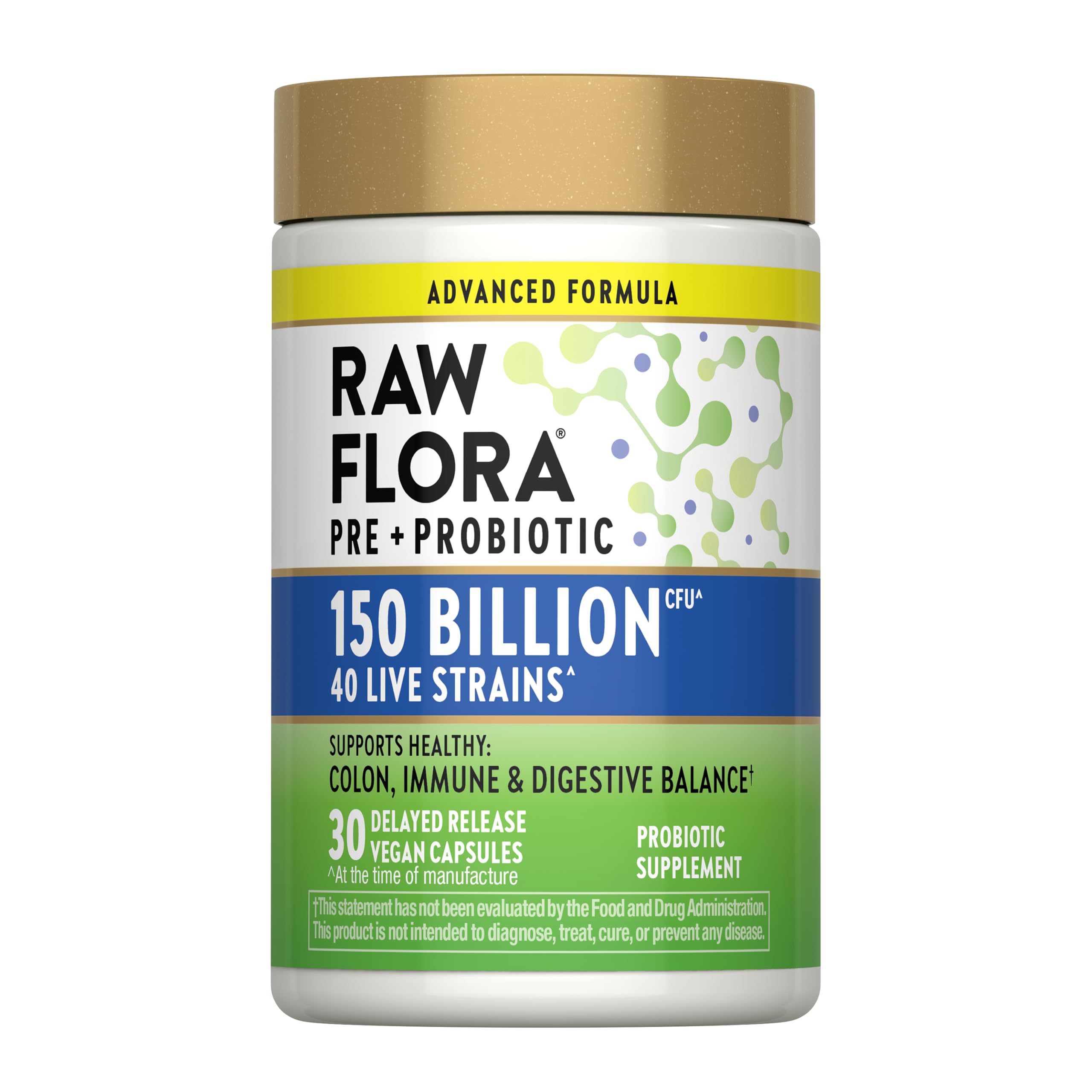 Raw Flora Probiotics with Prebiotics | 150 Billion CFU
