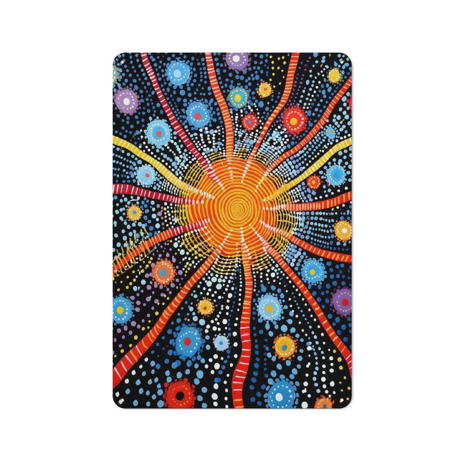 Junmoney Sunburst Splendor Tin Sign With Design 30X20cm, Vintage Shed Wall Decor For Greenhouse, Garden Room, Cafe Or Entryway