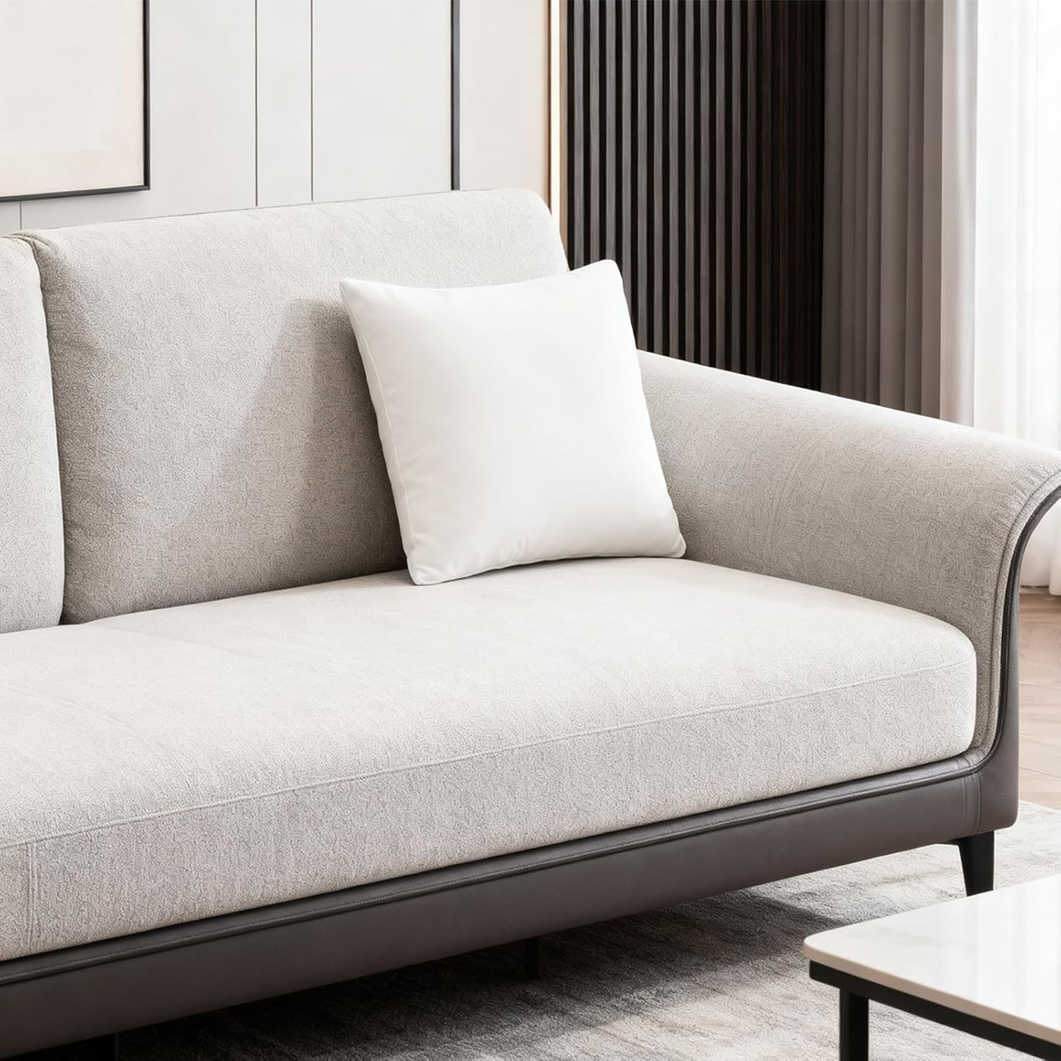 Sofa with Comfortable Multifunctional Pillow, 15"x15" Pillows for Sofa,Premium Stuffer Pillow with Blanket, Rectangle Decorative Cushion Bed Couch, Beige