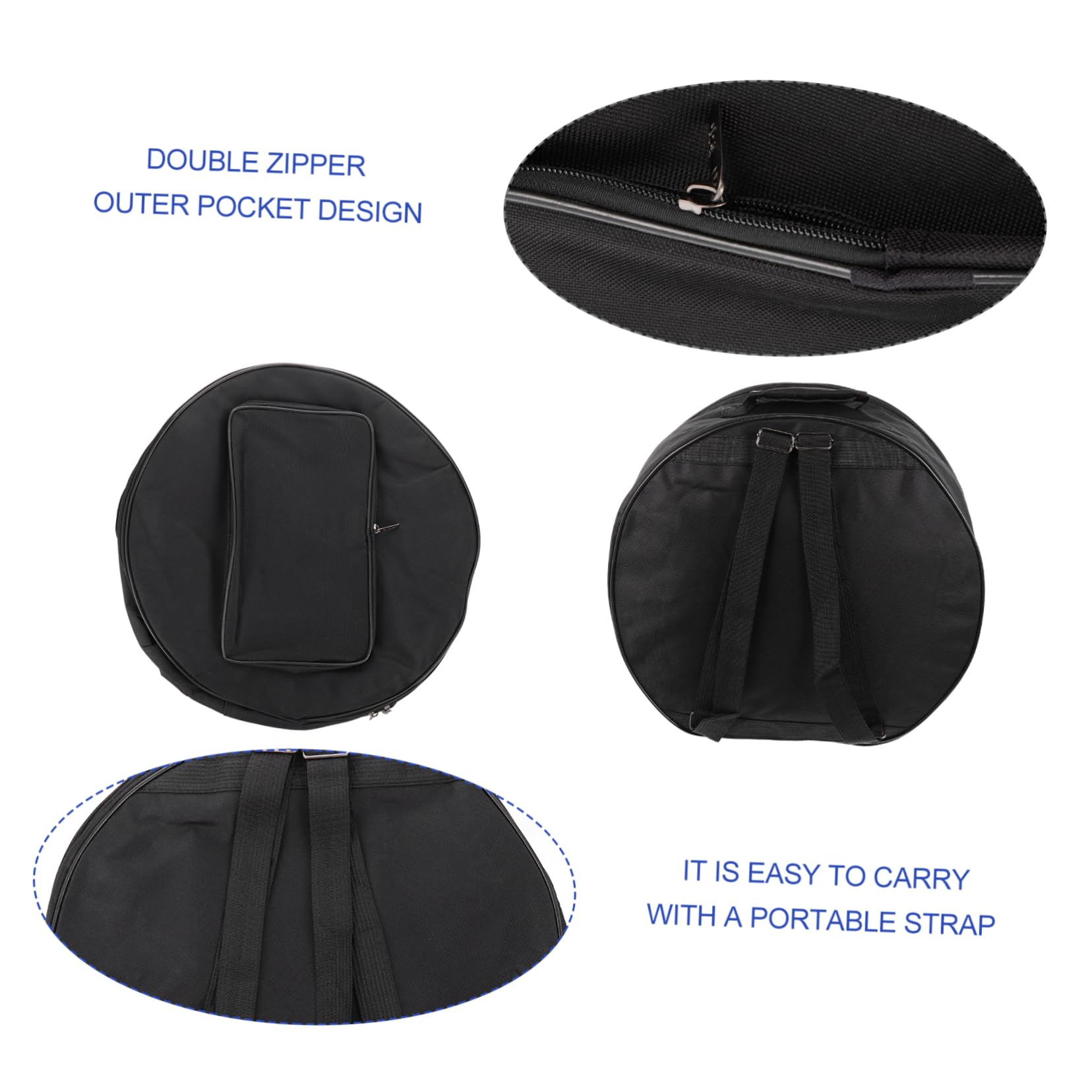 COSMEVIVI 13-14 Inch Snare Drum Case Backpack Cotton Trolley Bag Portable Drum Set Accessory