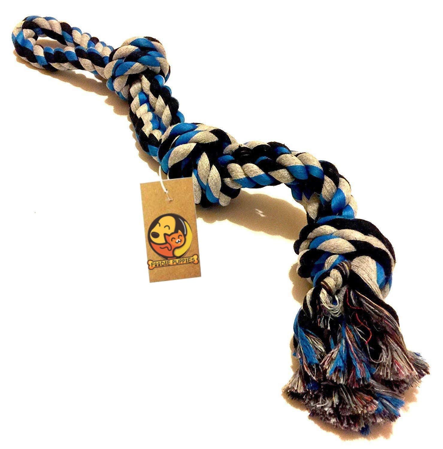 Foodie Puppies Extra Durable Thick Knots Cotton Rope Chew Toy (Color May Vary) | Chewing, Fetching, Playing, Teething & Training for Large Dogs (B08L9BHXKR) Amazon Price History, Amazon Price Tracker