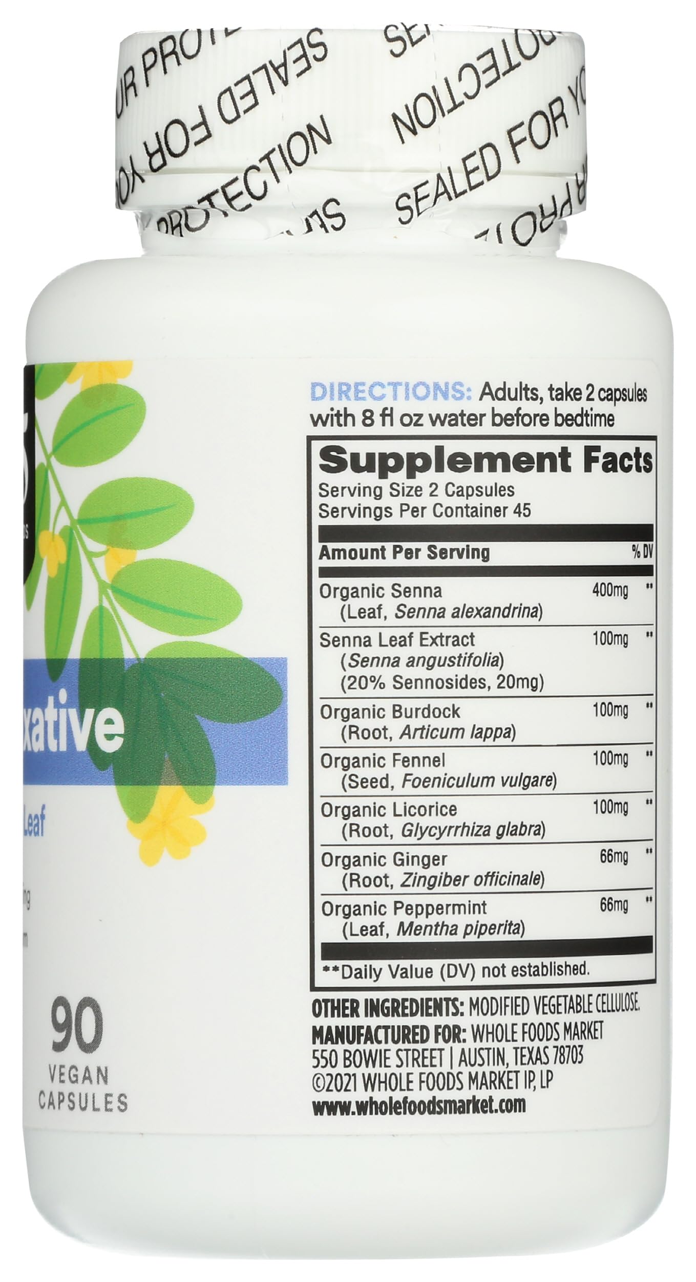 365 By Whole Foods Market, Natural Laxative, 90 Count — Amazon image 6