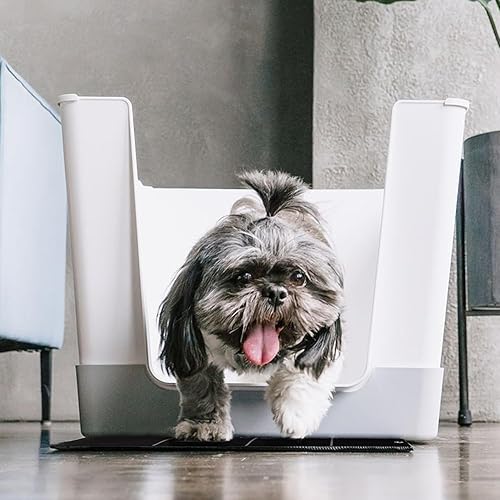 Miniatura 18 de Caja de arena para perros de paredes altas con entrada baja, solución de inodoro para perros para interiores, sin ensuciar ni salpicaduras, soporte