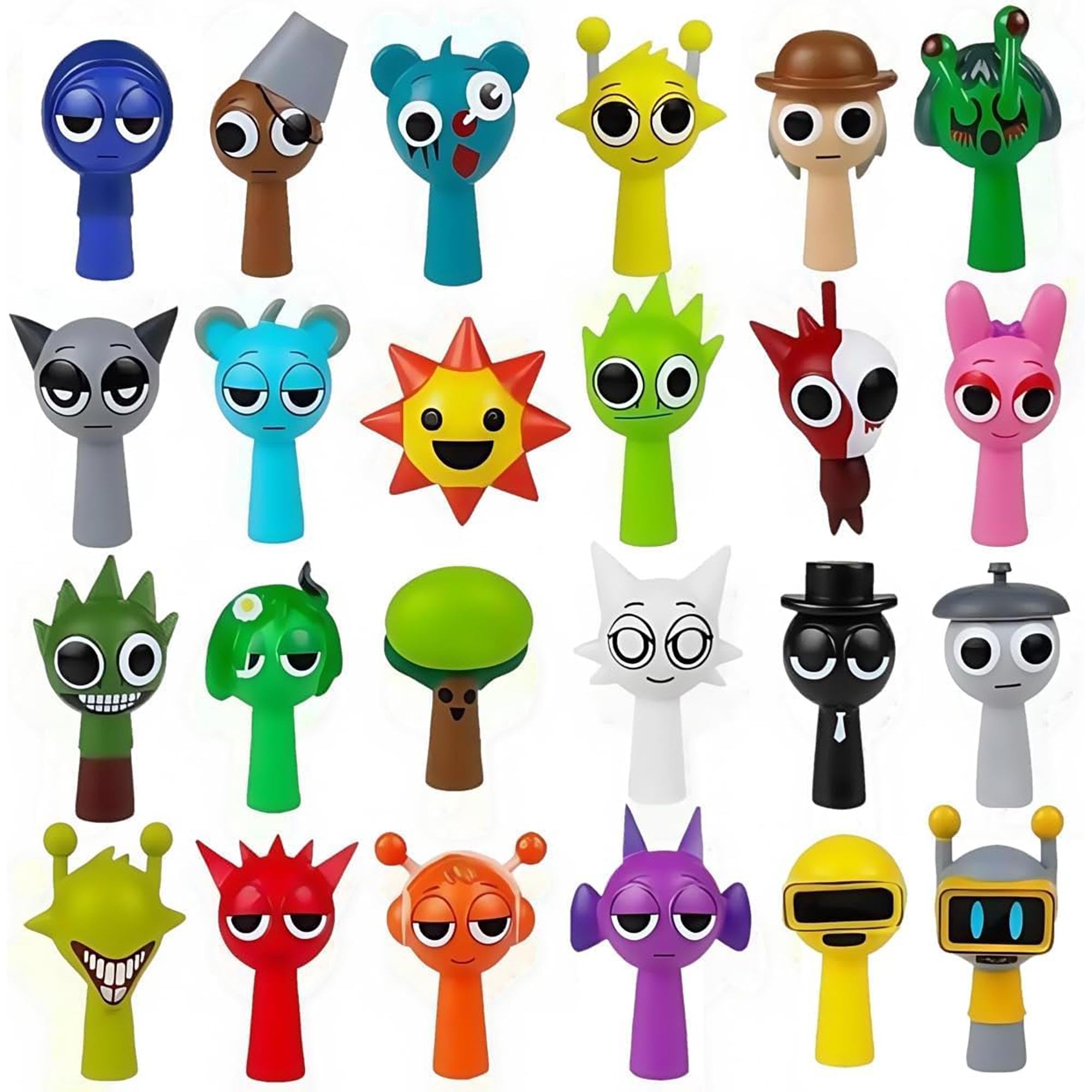 Sprunky Action Figures 24Pcs,Sprunky Mystery Box,Office Room