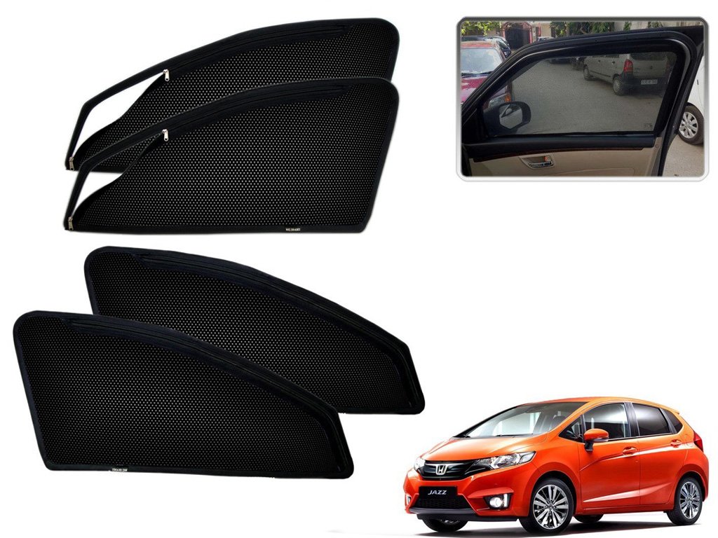 Kozdiko Zipper Magnetic Car Sunshades Set of 4 Pcs Black Color Compatible with New Verna (2023-Present)
