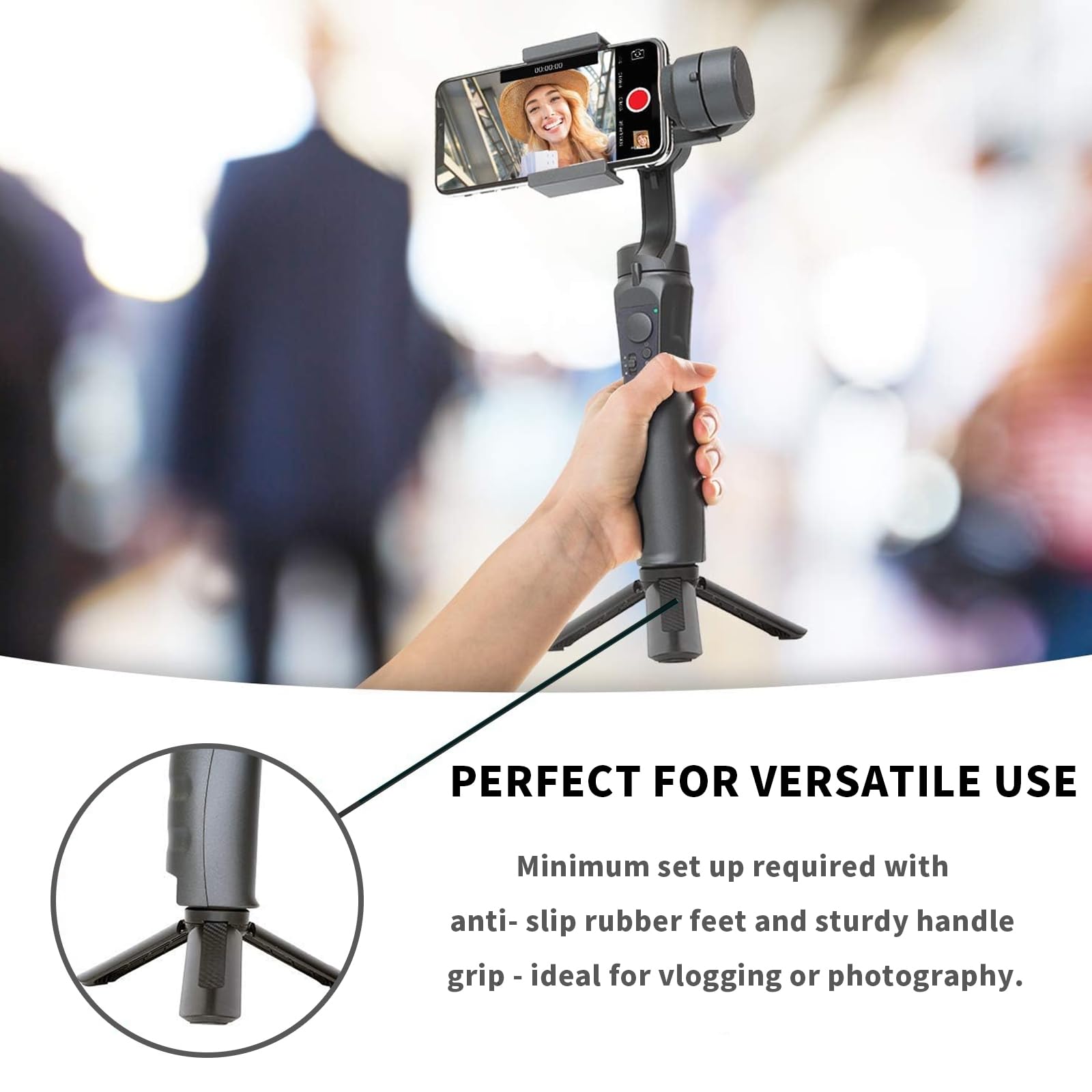 Mini Treppiedi Vlog per DJI Pocket 3 OM Osmo Mobile 7P 6, per GoPro 13 Max Hero, per Insta360 X5 X3 X4, per DJI Action 5 Pro Smooth Hohem Feiyu DSLR Camera Desktop Tablet op Stand Grip