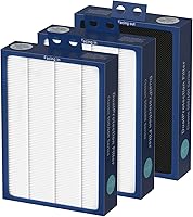 Vista 1 de 3-Pack Classic 500/600 Series HEPA Filter Replacement Compatible with Blueair Classic 500/600 Series Air Cleaner Purifiers 501 503 505 510 550E