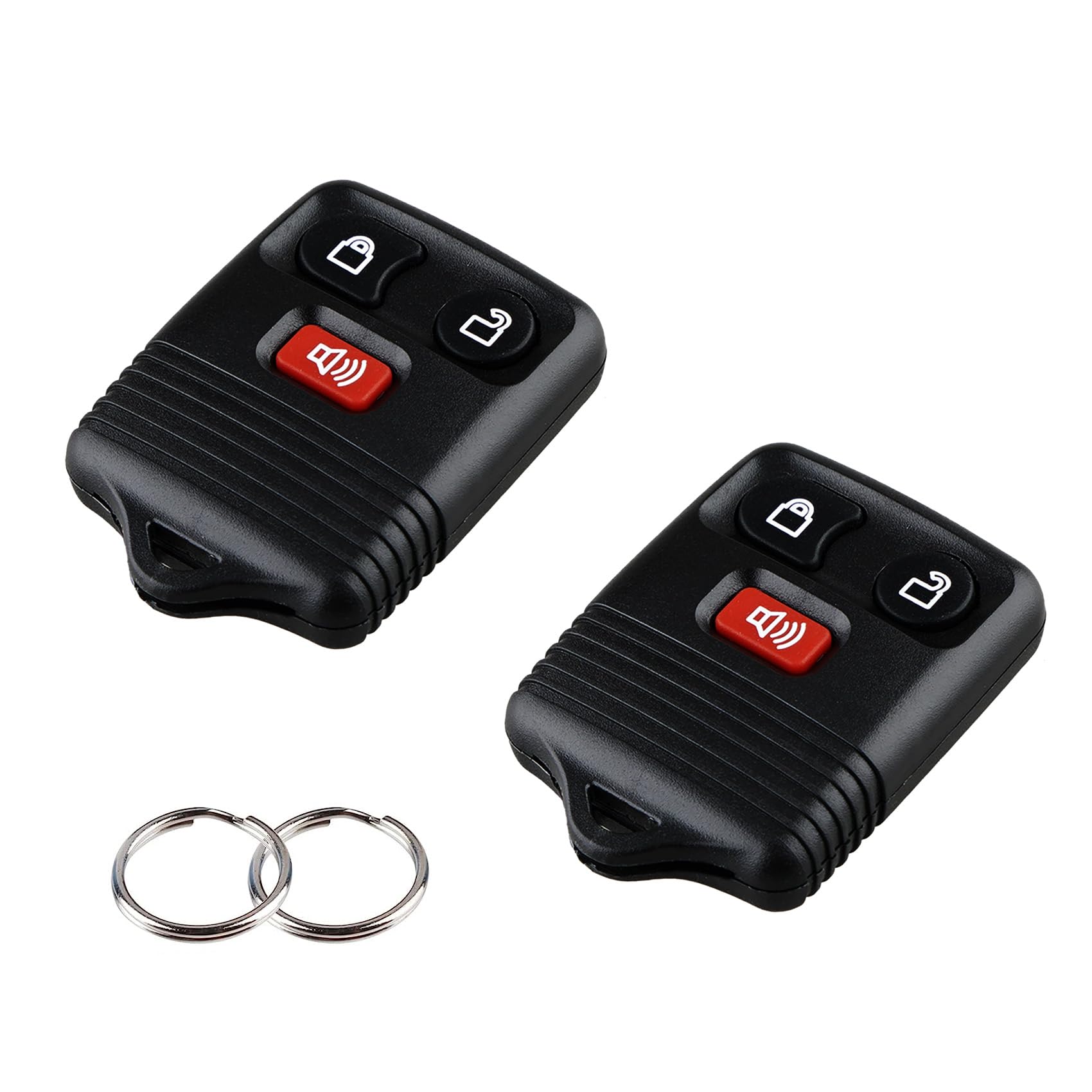 2Pack Replacement Keyless Entry Remote, 3 Button Remote Control, CWTWB1U345 Remote Control Car Key Fob for Ford 1998-2016 F-150 F-250 F-350, Mazda, Mercury, Lincoln