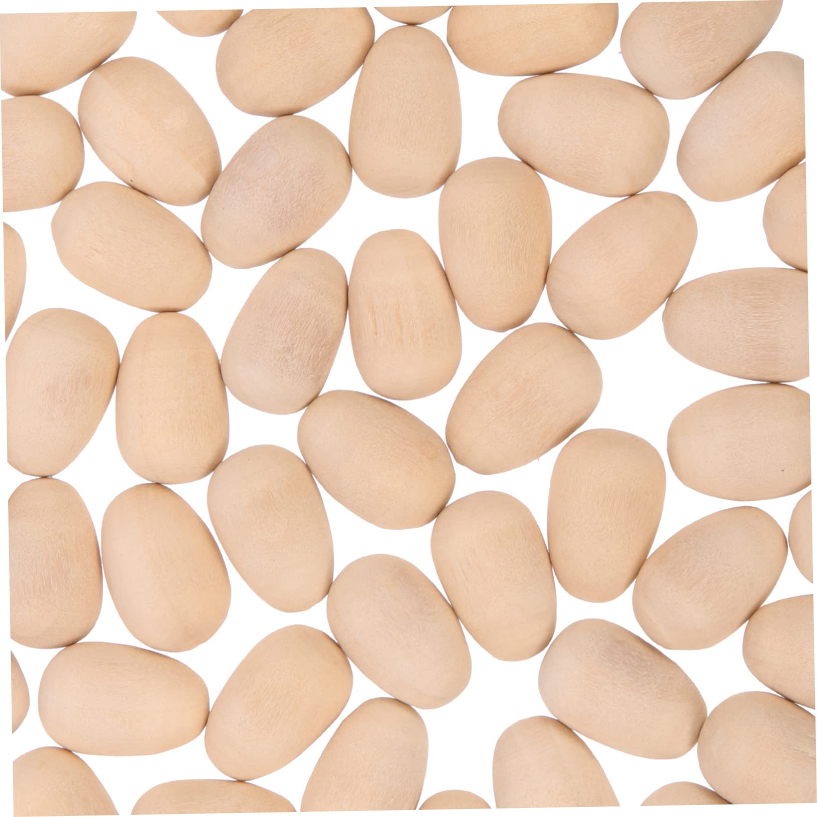 HEMOTON 100pcs Easter Wooden Fake Eggs Mini Eggs DIY Decorative Simulation Eggs Set