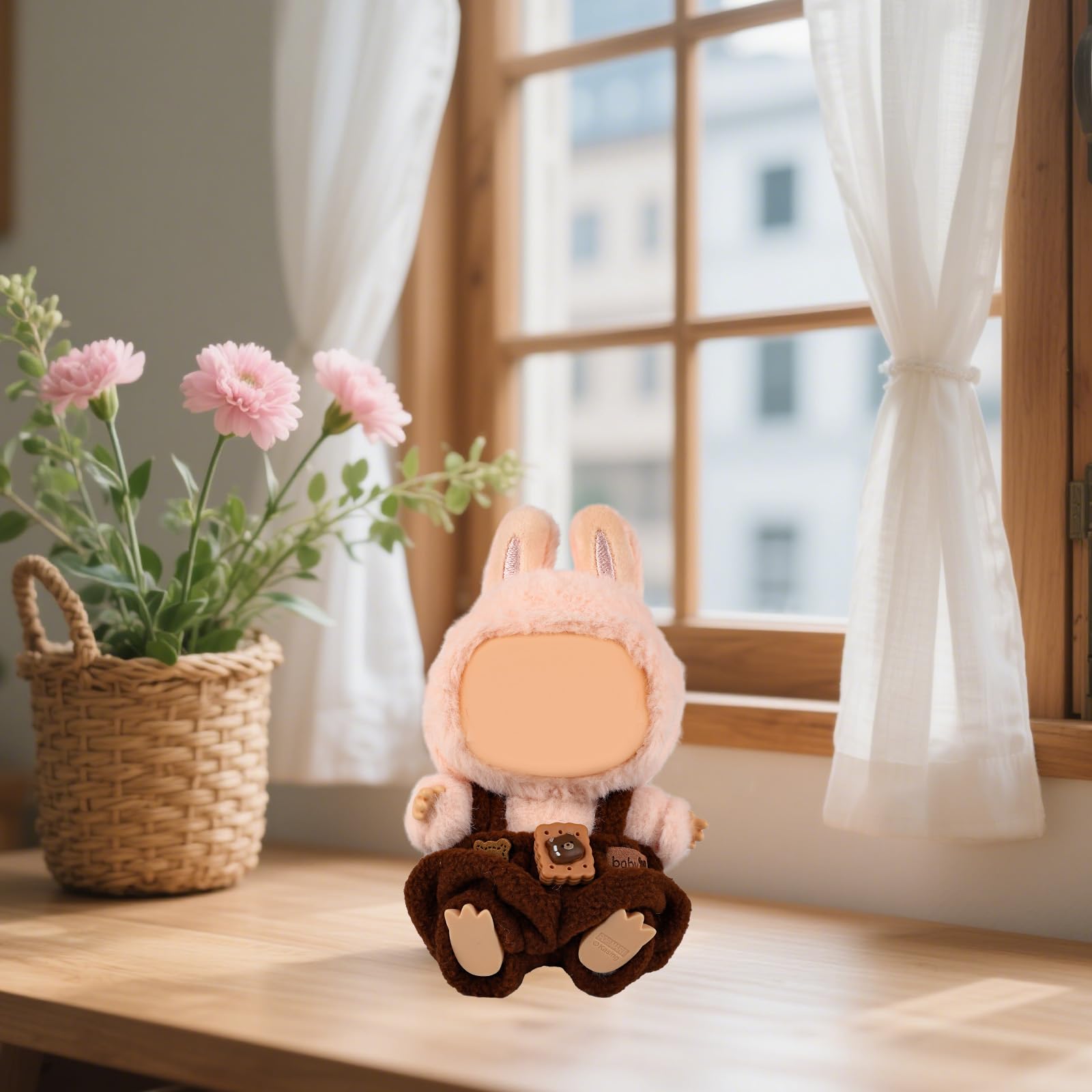 Clothes Accessories for Dolls, Brown Bear Overalls Cute Plush Doll Outfit Soft Outfit Accessories for Dolls Only Include Clothes - Image 3