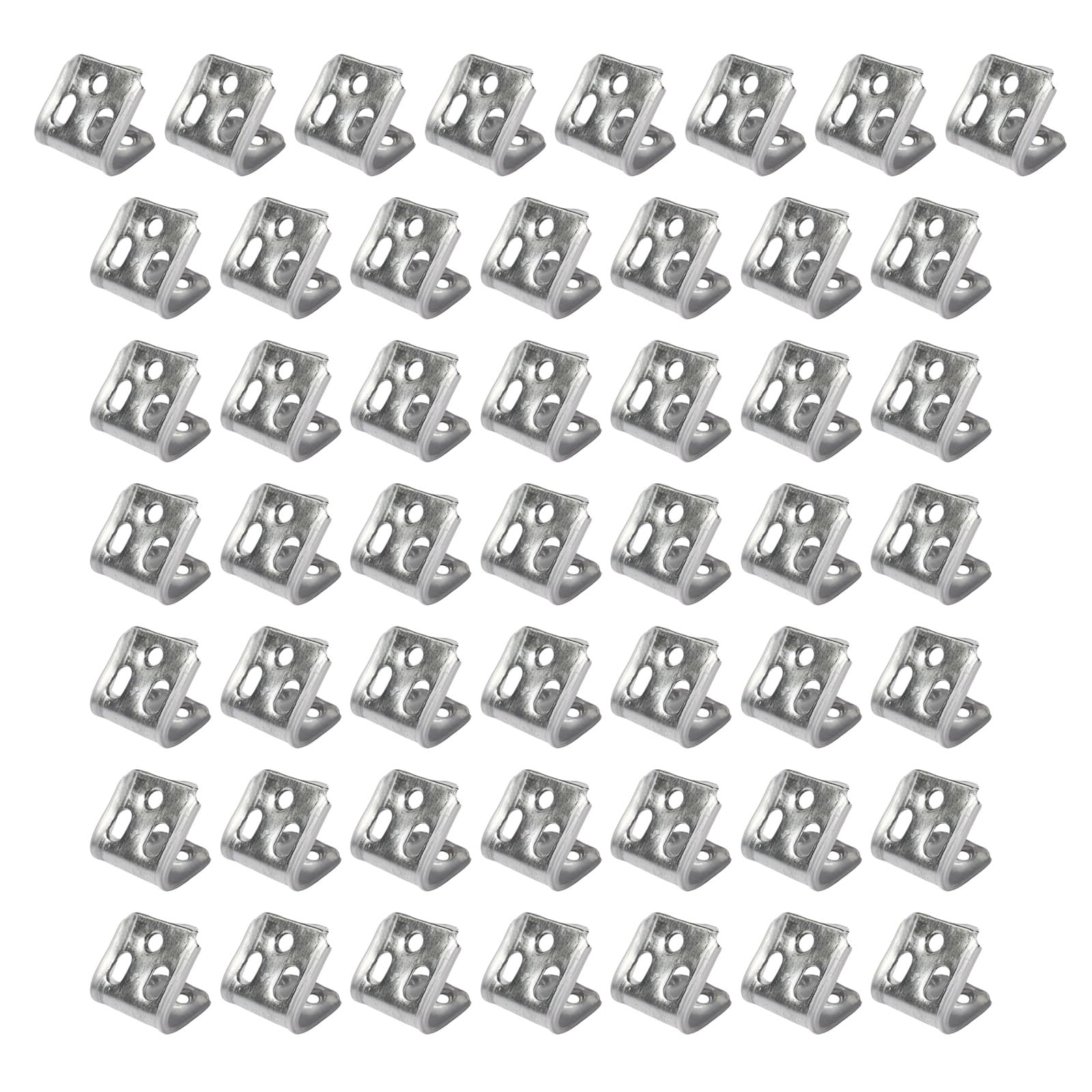 Tsophreniq 50Pcs Serpentined Fasteners Install 5 Holes Sofa Spring Clip Furniture Sofa Spring Hook Hanger Fixed Clamps Install