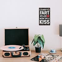 Vista 5 de GLOBLELAND Letrero de metal con texto en inglés Black Humorous Texts, de 12 x 8 pulgadas, divertido letrero decorativo con texto en inglés "I Didn't