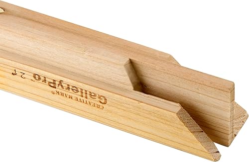 Miniatura 4 de Creative Mark Gallery Pro - Barras de estiramiento de 54 pulgadas, paquete de 20 barras de soporte rígidas y marco empotrado para estirar, perfectas