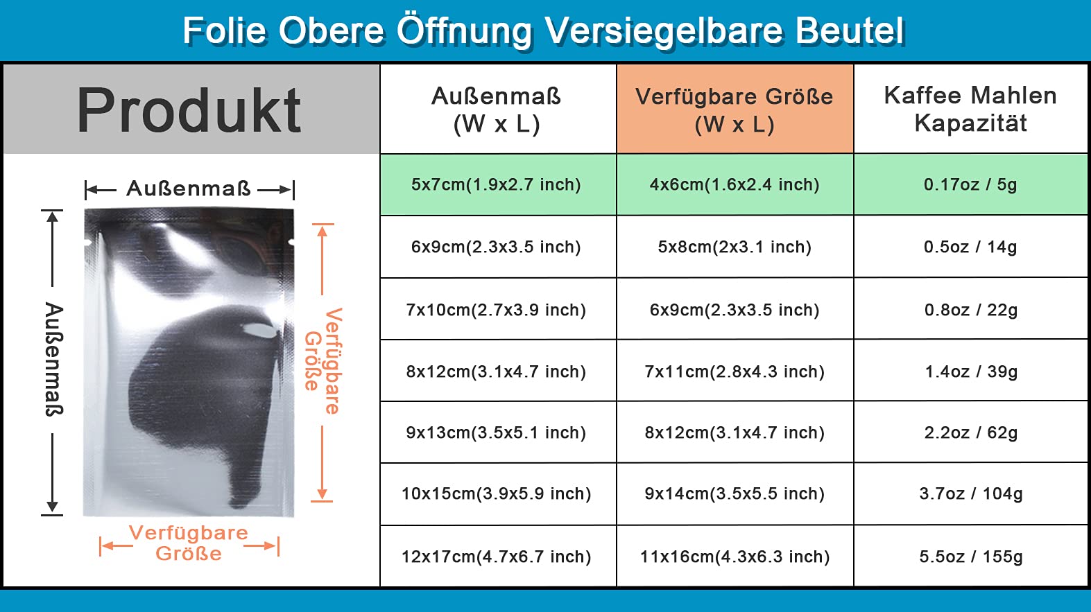 WACCOMT Verzegelbare zakken, 200 stuks, gekleurd, Mylar