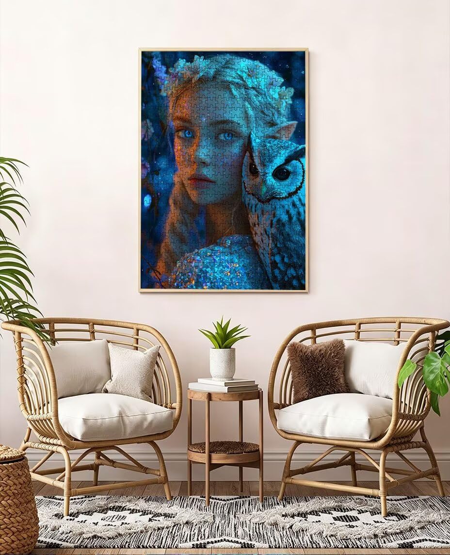 Puzzle 2000 Pezzi Animali Donna 3D Puzzle per Adulti Impegnativo, Educa Puzzles Artistico, Divertente E Stimolante Puzzles Decorativo per La Famiglia, Regalo e Decorazione Pareti BXHZW6-230
