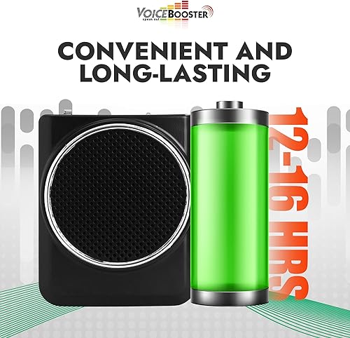 Vista 40 de Voicebooster Speak Out Amplificador de voz personal – Altavoz portátil recargable con micrófono con cable para profesores, guía turístico